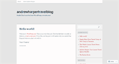 Desktop Screenshot of andrewharpertravelblog.wordpress.com