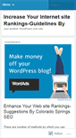 Mobile Screenshot of coloradospringsseo.wordpress.com