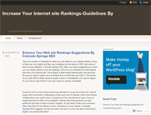 Tablet Screenshot of coloradospringsseo.wordpress.com
