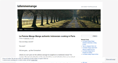 Desktop Screenshot of lafemmemange.wordpress.com