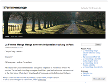 Tablet Screenshot of lafemmemange.wordpress.com