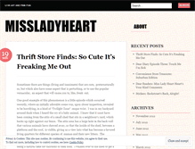 Tablet Screenshot of missladyheart.wordpress.com