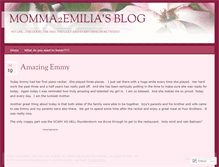 Tablet Screenshot of momma2emilia.wordpress.com