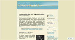 Desktop Screenshot of kritischegeschichte.wordpress.com