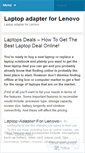 Mobile Screenshot of laptopadapterforlenovobest.wordpress.com