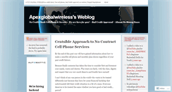 Desktop Screenshot of apexglobalwireless.wordpress.com