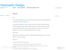 Tablet Screenshot of parametricdesign2010.wordpress.com