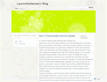 Tablet Screenshot of laurenheideman.wordpress.com