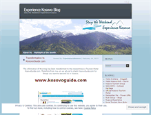 Tablet Screenshot of experiencekosovo.wordpress.com