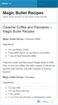 Mobile Screenshot of magicbulletrecipes.wordpress.com