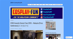 Desktop Screenshot of cosplayfun.wordpress.com