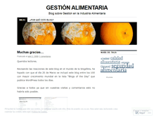 Tablet Screenshot of gestionalimentaria.wordpress.com
