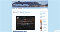 Desktop Screenshot of capeconversation.wordpress.com