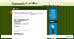 Desktop Screenshot of examenesselectividad.wordpress.com