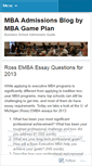 Mobile Screenshot of mbagameplan.wordpress.com