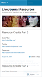 Mobile Screenshot of livejournalresources.wordpress.com