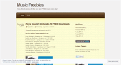 Desktop Screenshot of musicfreebies.wordpress.com
