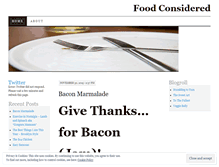 Tablet Screenshot of foodconsideredblog.wordpress.com