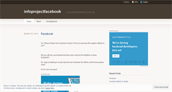 Desktop Screenshot of infoprojectfacebook.wordpress.com