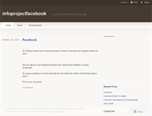 Tablet Screenshot of infoprojectfacebook.wordpress.com