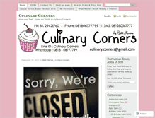 Tablet Screenshot of culinarycorners.wordpress.com