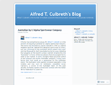 Tablet Screenshot of alfredculbreth.wordpress.com