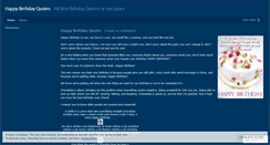 Desktop Screenshot of happybirthdayquotes.wordpress.com