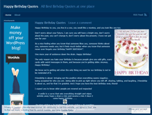 Tablet Screenshot of happybirthdayquotes.wordpress.com