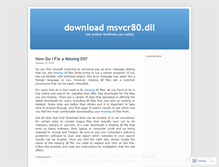 Tablet Screenshot of downloadmsvcr80.wordpress.com
