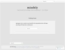 Tablet Screenshot of missfely.wordpress.com