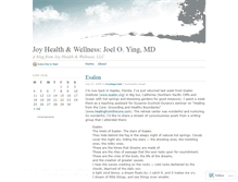 Tablet Screenshot of joyhealthwellness.wordpress.com