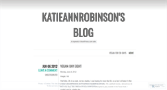 Desktop Screenshot of katieannrobinson.wordpress.com