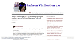 Desktop Screenshot of michaeljacksonvindication2.wordpress.com