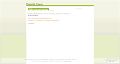 Desktop Screenshot of magentacrayon.wordpress.com