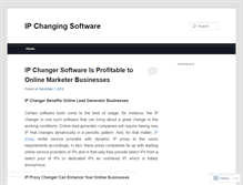 Tablet Screenshot of ipchangingsoftwareproxy.wordpress.com