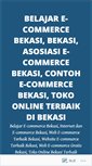 Mobile Screenshot of belajarecommercebekasi.wordpress.com