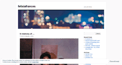 Desktop Screenshot of felixiafrances.wordpress.com