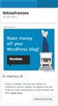 Mobile Screenshot of felixiafrances.wordpress.com