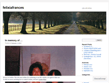 Tablet Screenshot of felixiafrances.wordpress.com