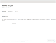 Tablet Screenshot of minhalbhojani.wordpress.com