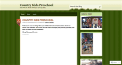 Desktop Screenshot of countrykidspreschool.wordpress.com