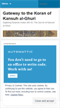 Mobile Screenshot of gatewaytothekoran.wordpress.com