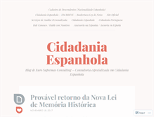 Tablet Screenshot of cidadaniaespanhola.wordpress.com