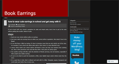 Desktop Screenshot of bookearrings.wordpress.com