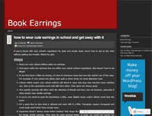 Tablet Screenshot of bookearrings.wordpress.com