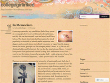 Tablet Screenshot of collegegirlinked.wordpress.com