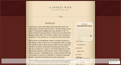 Desktop Screenshot of lonelywife10.wordpress.com