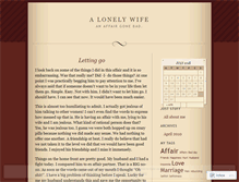 Tablet Screenshot of lonelywife10.wordpress.com