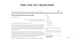 Desktop Screenshot of ceaselesscriticism.wordpress.com