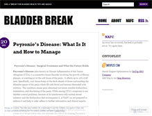 Tablet Screenshot of bladderbreak.wordpress.com